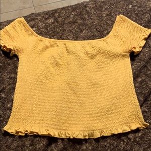Yellow Off The Shoulder Top